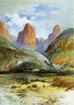 山 Painting - コルバーンズ ビュート ユタ州南部の風景 トーマス モラン山脈